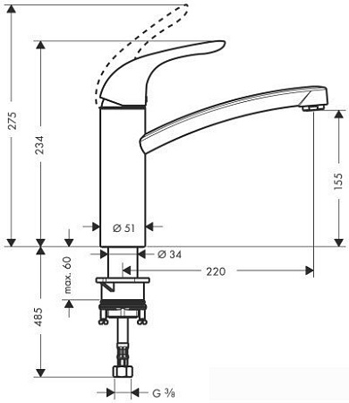 Смеситель Hansgrohe Focus E 31780000