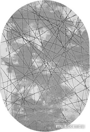 Ковер для жилой комнаты Bossan Rome 5720A-GRI-AGRI-OVAL 250x350