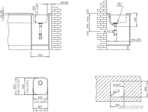 Кухонная мойка TEKA BE 340/400 Plus (10125149)