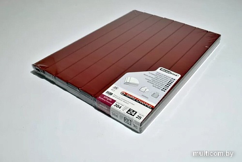 Металлический канал для переплета OPUS O.Simple Channel 304x24 мм OSC24BOR30425 (25 шт, бордовый)