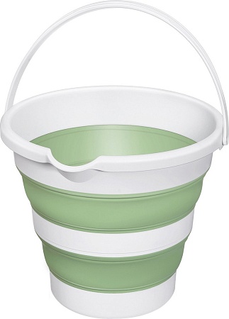 Ведро Эльфпласт Flexy 644 (белый/светло-зеленый)