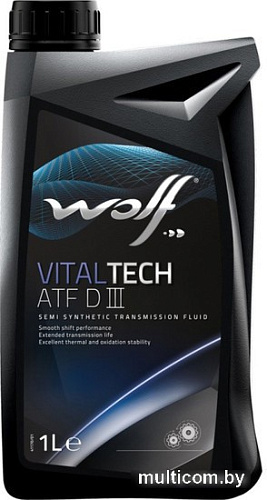 Трансмиссионное масло Wolf VitalTech ATF DIII 1л