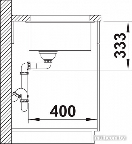 Кухонная мойка Blanco Rotan 400-U 521334 (белый)