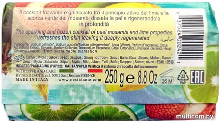 Nesti Dante Мыло твердое Tahitian Lime & Mosambi Peel 250 г