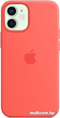 Чехол Apple MagSafe Silicone Case для iPhone 12 mini (розовый цитрус)