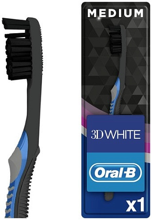 Зубная щетка Oral-B 3D White Whitening Black средней жесткости (1 шт)