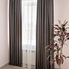 Комплект штор Decoretto Нубук НТС-K18 4.25x2.7 м (темно-серый, 2 шт)