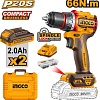 Дрель-шуруповерт Ingco CDLI20668 (с 2-мя АКБ, кейс)