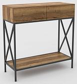 Консольный стол Hype Mebel Лесс 100x40 (черный/дуб галифакс олово)
