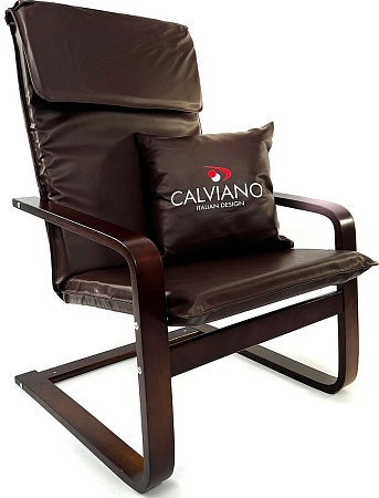 Интерьерное кресло Calviano Soft 1 (коричневый PU)