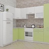 Угловая кухня ВерсоМебель ЭкоЛайт-5 1.2x2.6 правая (белый/нежно-зеленый)