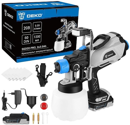 Краскораспылитель Deko SGD20 PRO 085-1337 (с 2-мя АКБ)