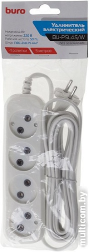 Сетевой фильтр Buro BU-PSL4.5/W