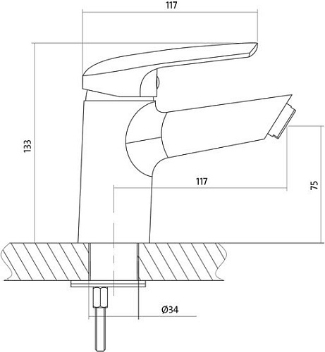 Смеситель Cersanit Avedo S951-044