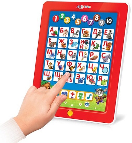 Интерактивный планшет Азбукварик Мишуткин планшетик Первые знания 4680019280325