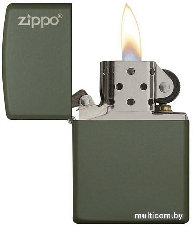 Зажигалка Zippo Green Matte with Zippo Logo 221ZL-000024
