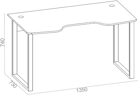 Геймерский стол Сокол КСТ-19 (черный/красный)