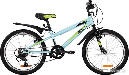 Детский велосипед Novatrack Racer 20 20SH6V.RACER.BL20 (голубой/черный, 2020)