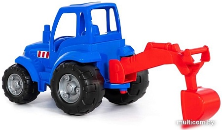 Игрушечный транспорт Полесье Трактор Чемпион с лопатой 84736 (синий)