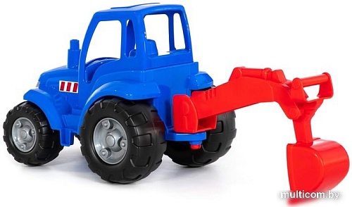 Игрушечный транспорт Полесье Трактор Чемпион с лопатой 84736 (синий)