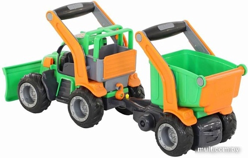 Полесье ГрипТрак Трактор снегоуборочный с полуприцепом 37381