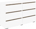 Комод Кортекс-мебель Бари 120 6ш (белый/белый/дуб сонома)