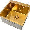 Кухонная мойка Basic CL DS Decor 45x50 (золото, коландер, дозатор)