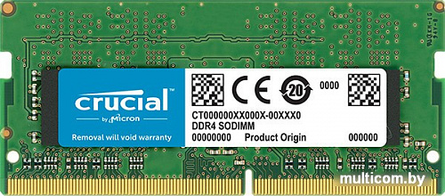 Оперативная память Crucial 16GB DDR4 SODIMM PC4-19200 [CT16G4SFD824A]