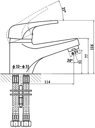 Смеситель Gross Aqua Optima 6546511С