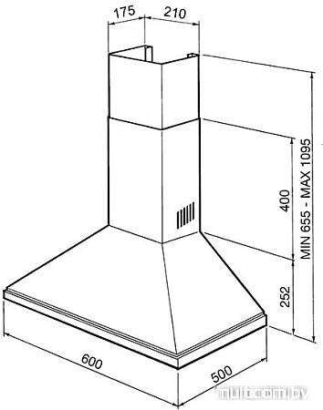 Кухонная вытяжка Smeg KSED65PE