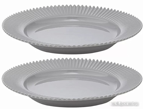 Набор тарелок Tkano Edge TK22-TW-PL0016 (2шт, темно-серый)