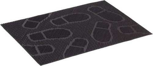 Придверный коврик SunStep Следы 40х60 31-022 (черный)