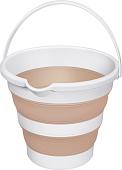 Ведро Эльфпласт Flexy 644 (белый/абрикосовый)