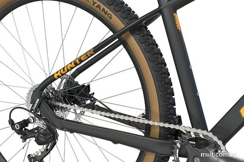 Велосипед Stark Hunter 29.3 HD р.21 2025 HQ-0017821 (черный матовый/теплый желтый)