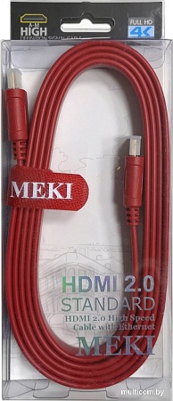 Кабель Meki GH-T-2RD HDMI - HDMI (2 м, красный)
