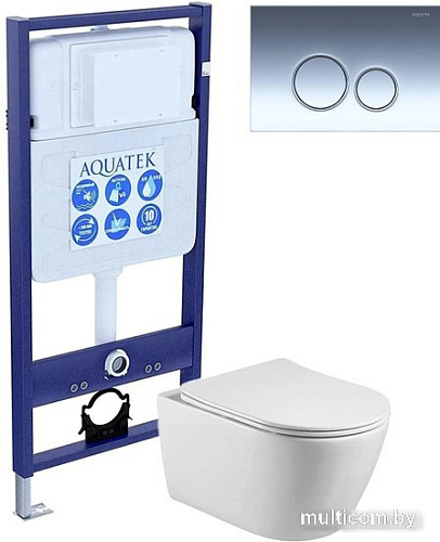 Унитаз подвесной Aquatek Бетта INS-0000012+KDI-0000018+KKI-0000002+AQ1253W-00