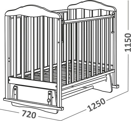 Детская кроватка СКВ-Компани Березка 124005 (Береза)