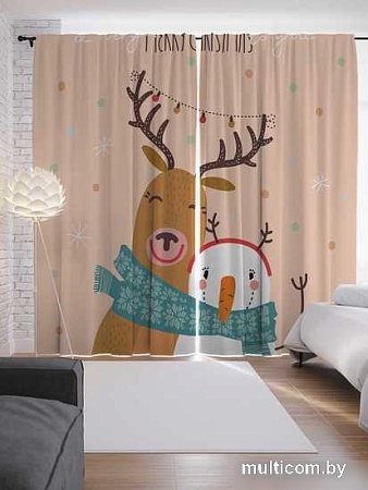 Комплект штор JoyArty Шарф на двоих 1.45x2.65 м p_78664_145x265 (2 шт)