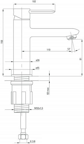 Смеситель Deante Kalia BGK 021M