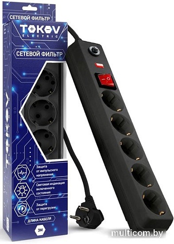Сетевой фильтр Tokov Electric TKE-C05-SF5-3-ZV