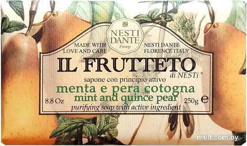 Nesti Dante Мыло твердое Mint & Quince Pear 250 г