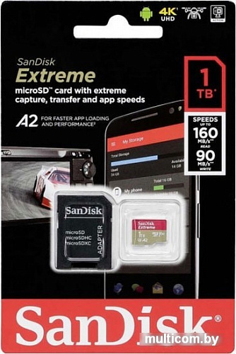 Карта памяти SanDisk Extreme SDSQXA1-1T00-GN6MA 1TB (с адаптером)