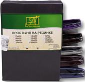 Постельное белье Альвитек Сатин однотонный на резинке 90x200x25 ПР-СО-Р-090-ГР (графит)