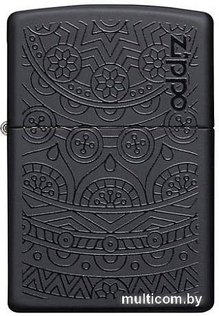 Зажигалка Zippo 29989 Black Matte Tone on Tone Design