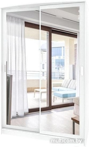 Шкаф-купе Кортекс-мебель Лагуна ШК02-02 (белый)