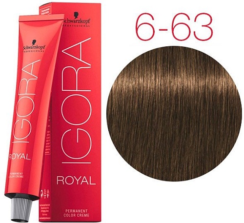 Крем-краска для волос Schwarzkopf Professional Igora Royal Permanent Color Creme 6-63 60 мл
