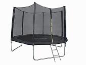 Батут GetActive Jump 12ft-366 см 12472S2Y-L с лестницей, сеткой (черный)