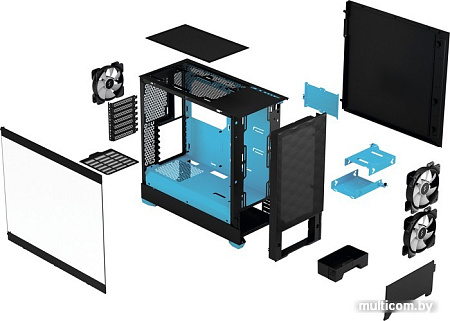 Корпус Fractal Design Pop Air RGB Cyan Core TG Clear Tint FD-C-POR1A-02