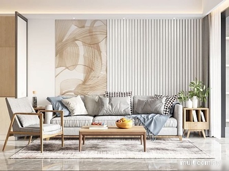 Интерьерная рейка Albico 2800x40x22 (дуб белый)