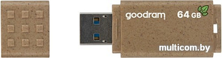 USB Flash GOODRAM UME3 Eco Friendly 64GB (коричневый)